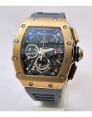 Richard Mille Mclaren F1 Rose Gold Grey Rubber Strap Swiss Automatic Watch