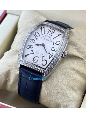 Franck Muller Cintrée Curvex Blue Strap Ladies Watch