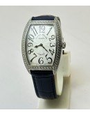 Franck Muller Cintrée Curvex Blue Strap Ladies Watch