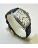 Franck Muller Cintrée Curvex Blue Strap Ladies Watch