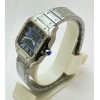 Cartier Baignoire Blue Leather Strap Watch