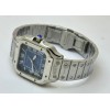 Cartier Baignoire Blue Leather Strap Watch