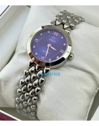 Omega De-ville Ice Blue Mother Of Pearl Steel Ladies Watch