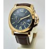 Panerai Power Reserve Rose Gold Leather Strap Swiss Automatic Watch