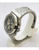 Audemars Piguet Royal Oak Chronograph Steel Black Swiss ETA Valjoux 7750 Automatic Watch