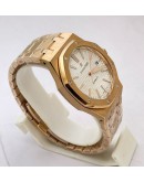 Audemars Piguet Royal Oak Rose Gold White Swiss ETA Valjoux 7750 Automatic Watch