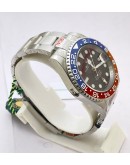 Rolex GMT Master ii Pepsi Oyster Bracelet Swiss ETA 3285 Valjoux Movement Watch