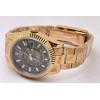 Rolex Sky Dweller Brown Rose Gold Swiss ETA Automatic 7750 Valjoux Movement Watch