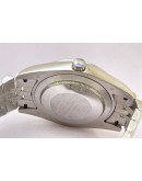 Rolex Date-Just Roman Mark Blue Steel Swiss ETA Automatic 2836 Valjoux Movement Watch