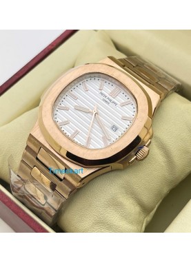 Patek Philippe Nautilus Rose Gold White Watch