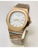 Patek Philippe Nautilus Rose Gold White Watch