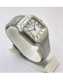 Cartier Santos 100 Steel White Swiss Automatic Ladies Watch