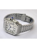 Cartier Santos 100 Steel White Swiss Automatic Ladies Watch