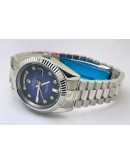 Rolex Day-Date Diamond Mark Blue Steel Swiss Automatic Watch