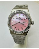 Audemars Piguet Royal Oak Diamond Pink Mother of Pearl Ladies Watch