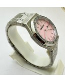 Audemars Piguet Royal Oak Diamond Pink Mother of Pearl Ladies Watch