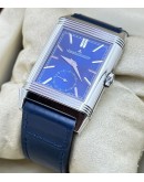 Jaeger Lecoultre Reverso Tribute Duoface Steel Swiss ETA 7750 Valjoux Movement Watch