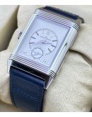 Jaeger Lecoultre Reverso Tribute Duoface Steel Swiss ETA 7750 Valjoux Movement Watch