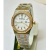 Audemars Piguet Royal Oak Diamond White Mother Of Pearl Dual Tone Ladies Watch
