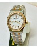 Audemars Piguet Royal Oak Diamond White Mother Of Pearl Dual Tone Ladies Watch