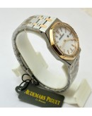 Audemars Piguet Royal Oak Diamond White Mother Of Pearl Dual Tone Ladies Watch