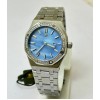 Audemars Piguet Royal Oak Diamond Sky Blue Mother of Pearl Ladies Watch