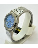 Audemars Piguet Royal Oak Diamond Sky Blue Mother of Pearl Ladies Watch