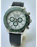 Rolex Daytona Green Bezel Black Rubber Strap Swiss Automatic Watch