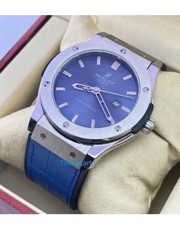 Hublot Vendom Classic Steel Blue Leather Strap Swiss Automatic Watch