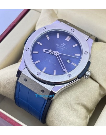 Hublot Vendom Classic Steel Blue Leather Strap Swiss Automatic Watch