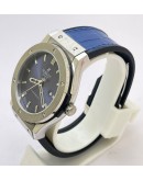 Hublot Vendom Classic Steel Blue 2 Leather Strap Swiss Automatic Watch