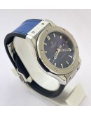 Hublot Vendom Classic Steel Blue 2 Leather Strap Swiss Automatic Watch
