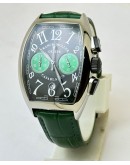 Franck Muller Casablanca Chronograph Green Leather Strap Watch