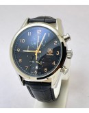 Tag Heuer Carrera Calibre 1887 Chronograph Black Leather Strap Watch