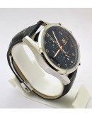 Tag Heuer Carrera Calibre 1887 Chronograph Black Leather Strap Watch