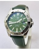 Tag Heuer Aquaracer Calibre 5 Green Leather Strap Swiss Automatic Watch