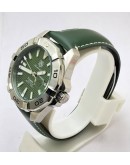 Tag Heuer Aquaracer Calibre 5 Green Leather Strap Swiss Automatic Watch