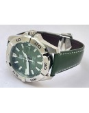 Tag Heuer Aquaracer Calibre 5 Green Leather Strap Swiss Automatic Watch