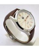 Tag Heuer Carrera Calibre 5 Day-Date Leather Strap White Swiss Automatic Watch