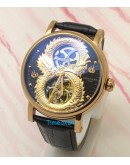 Patek Philippe Dragon Tourbillon Black Rose Gold Swiss Automatic Watch