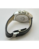 Breitling Chronomat Chronograph Black Leather Strap Watch