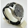 I W C Big Pilot Grey Black Leather Swiss Automatic Watch