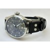 I W C Big Pilot Grey Black Leather Swiss Automatic Watch