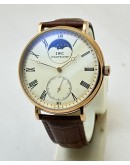 I W C Schaffhausen Portofino Sun Moon Phase White Swiss Automatic Watch