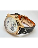 I W C Big Pilot Double Tourbillon White Rose Gold Swiss Automatic Watch