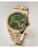 Rolex Day-Date Green Dial Rose Gold Swiss Automatic Watch