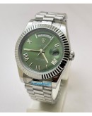 Rolex Day-Date Steel Roman Marking  Green Swiss Automatic Watch