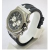 Audemars Piguet Chronometer Steel Black Rubber Strap Watch