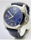 Panerai GMT Blue Leather Strap Swiss Automatic Watch