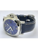 Panerai GMT Blue Leather Strap Swiss Automatic Watch